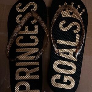 Princess goals flip flops